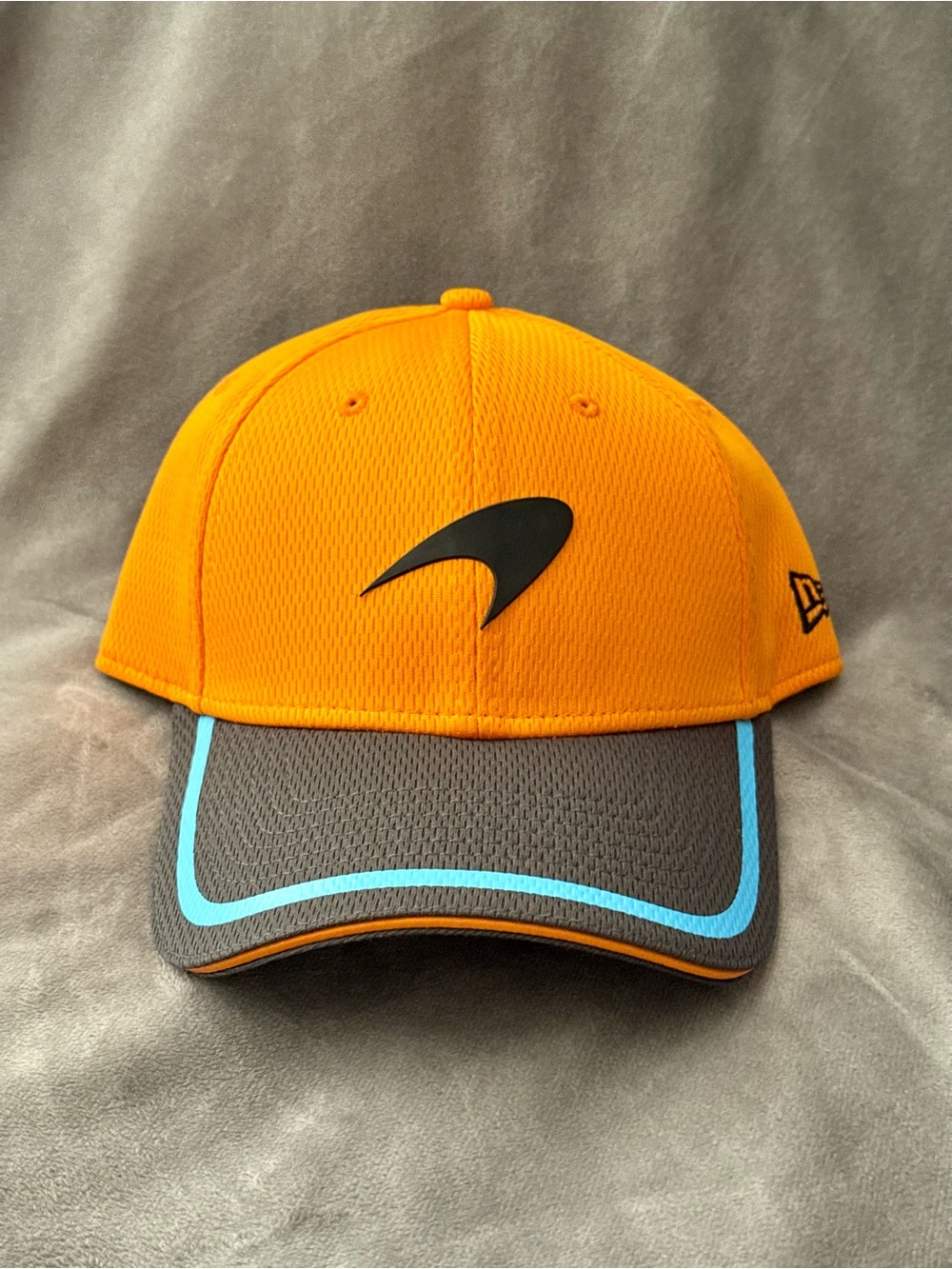 New Era Orange & Gray Baseball Cap with Light Blue Trim